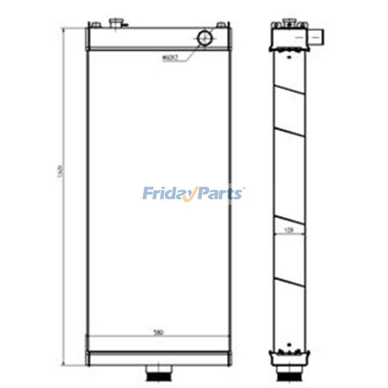 Water Tank Radiator 425-03-42220 for Komatsu Wheel Loader WA500-7