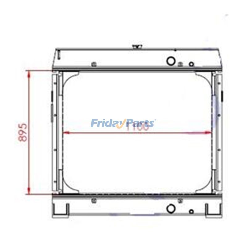 Water Tank Radiator 4350764 for Hitachi Excavator EX550-5 EX600-5