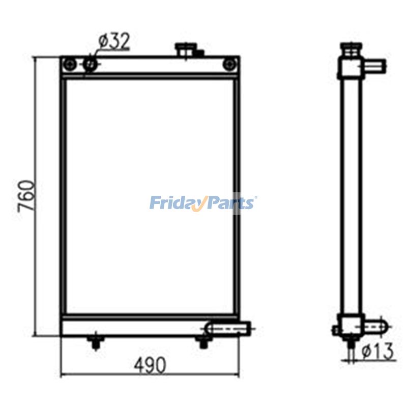 Water Tank Radiator for Excavator