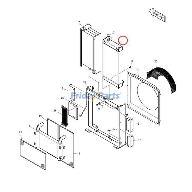 FridayParts Wassertank Kühler Daewoo