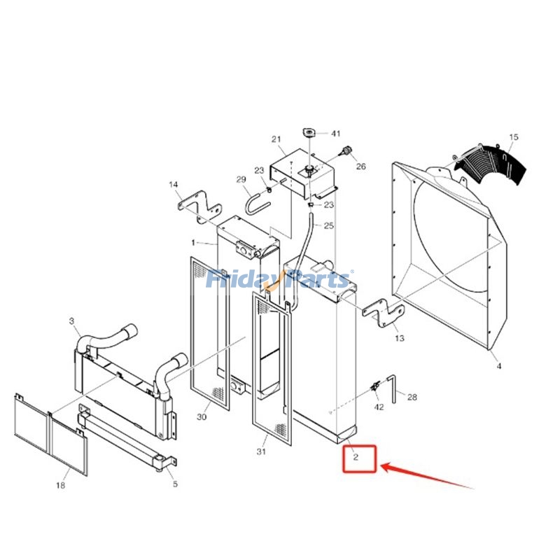 Water Tank Radiator for Excavator