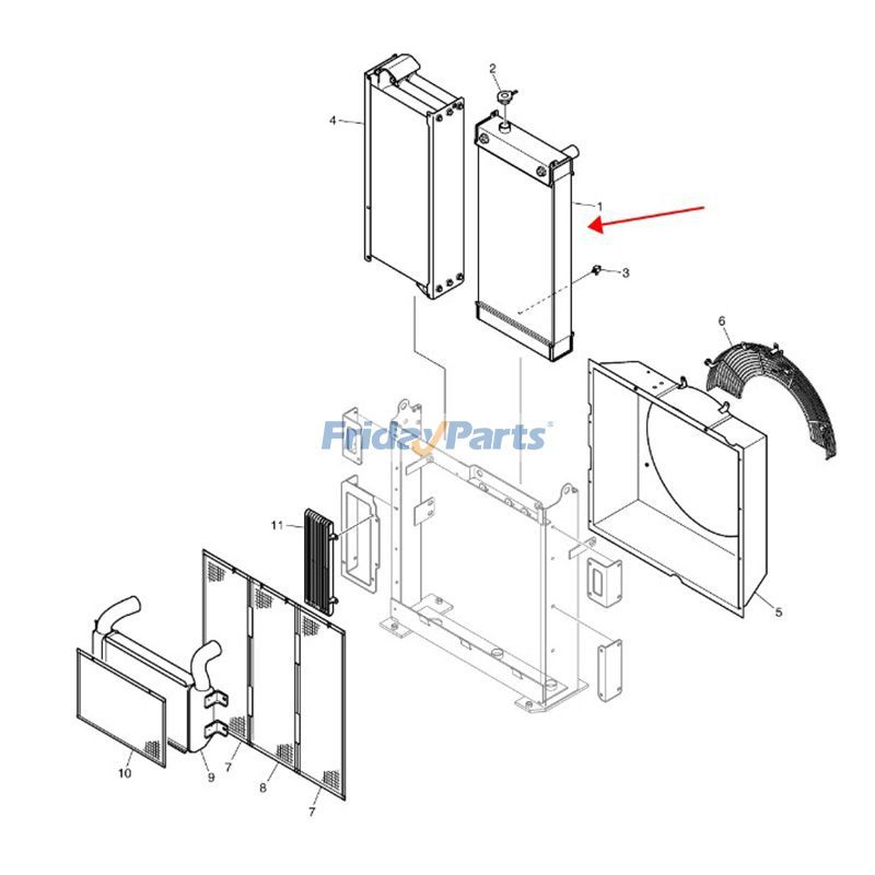 Water Tank Radiator for Excavator