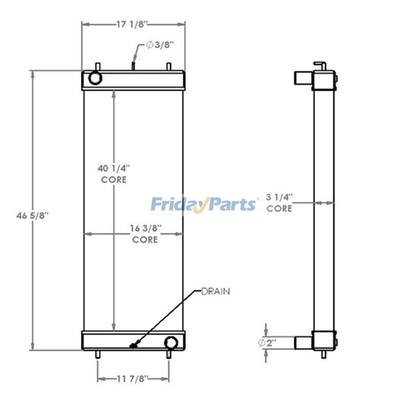 Water Tank Radiator for Excavator