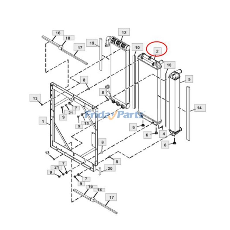 Excavator Water Tank Radiator