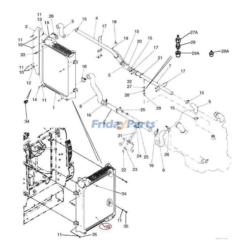 Water Tank Radiator for Loader