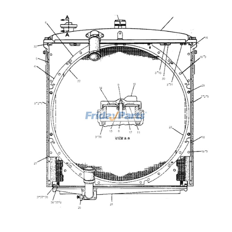Water Tank Radiator for Tractor,Other Construction Equipment