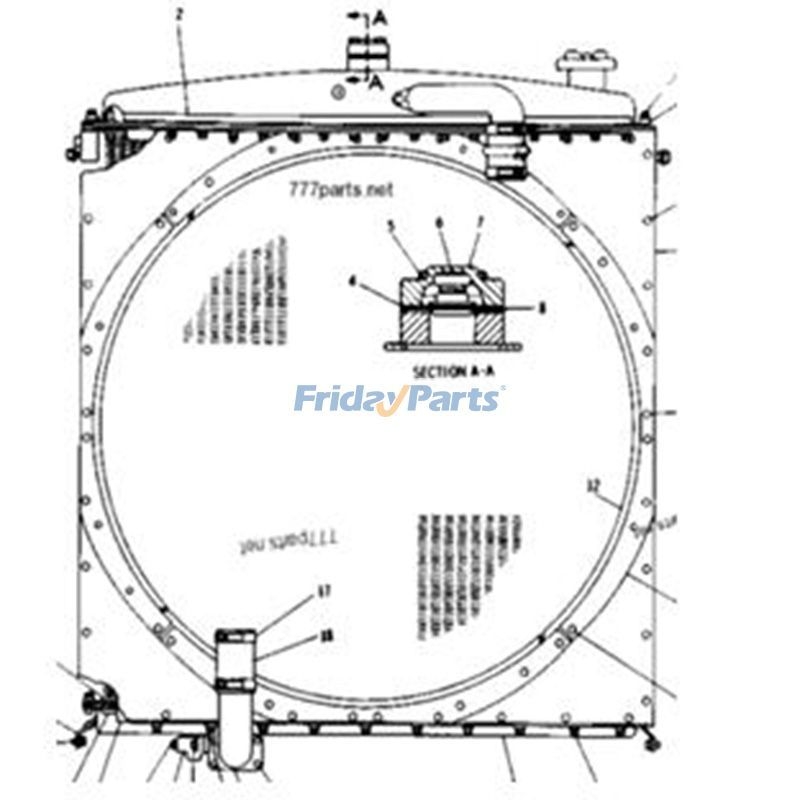 buy Water Tank Radiator 6N0956 6N0957 for Caterpillar CAT D8K 583K