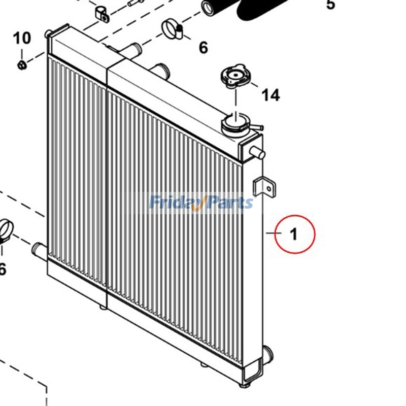Water Tank Radiator Skid Steer for Loader