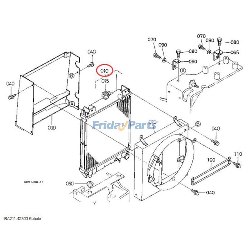 Excavator Water Tank Radiator Assy