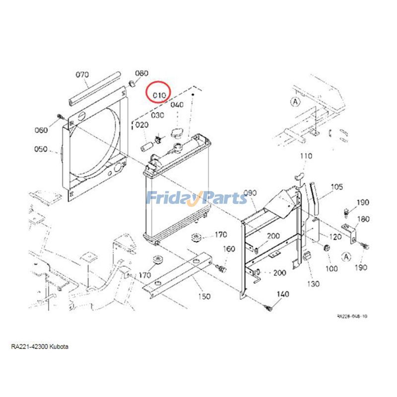 Ensemble radiateur de réservoir d'eaupour Pelle
