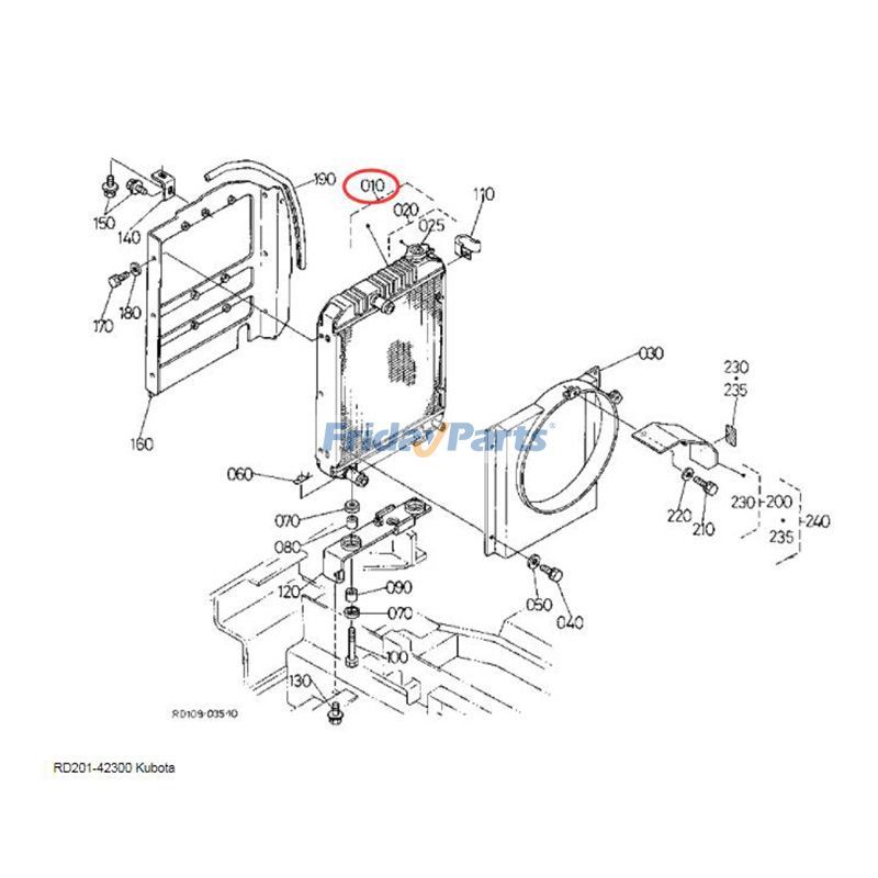 Water Tank Radiator Assy for Excavator