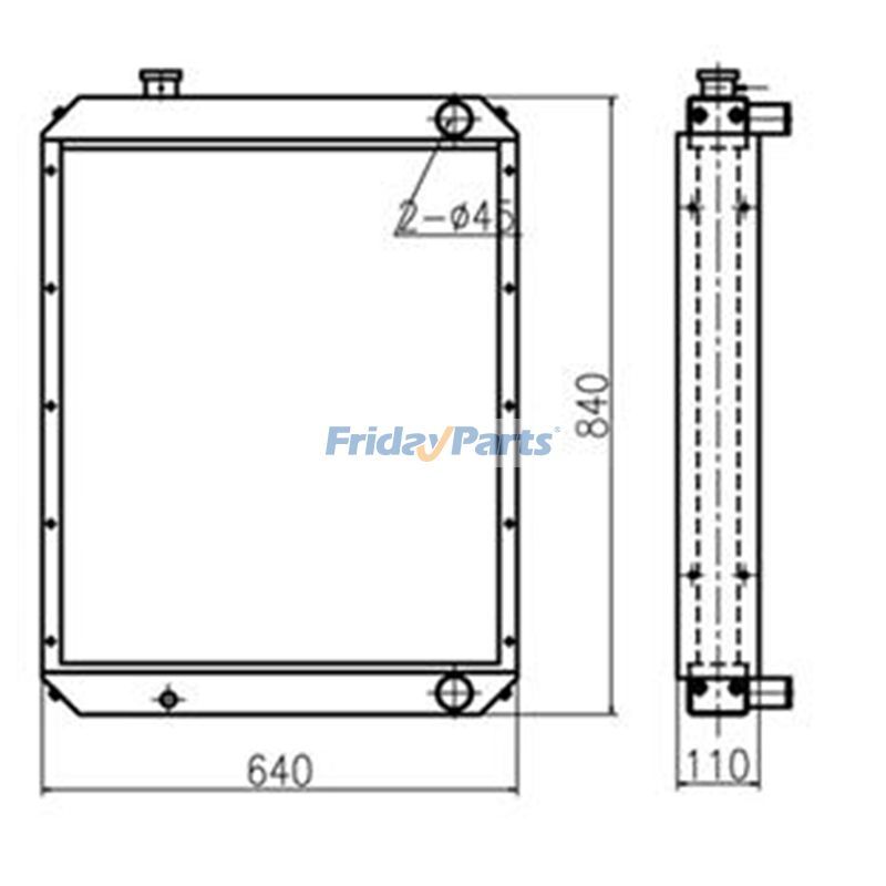 Water Tank Radiator Core ASSY 203-03-65610 for Komatsu Excavator PC100-6 PC120-6Z PC130-6
