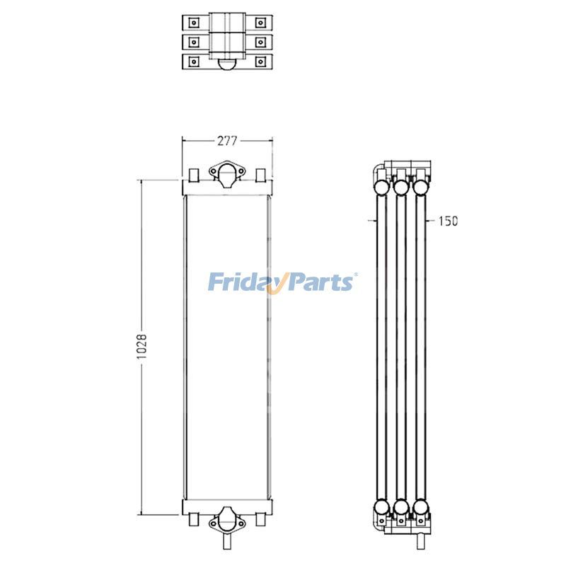 Oil Cooler for Komatsu PC228USLC-3EO Excavator
