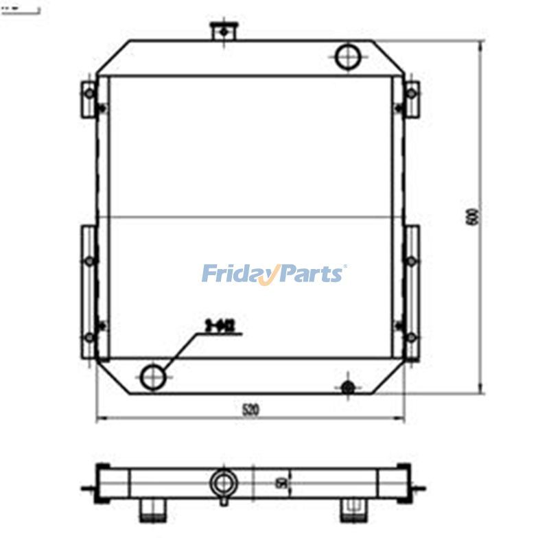Water Tank Radiator for Caterpillar CAT Excavator E307