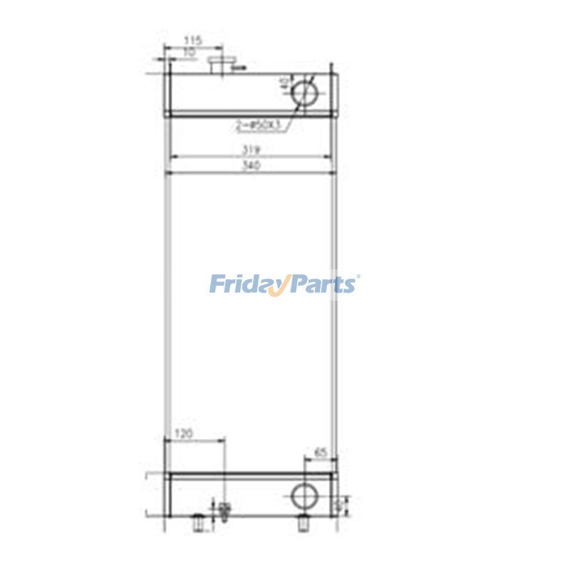 Water Tank Radiator for Doosan Excavator Core Size 735*345*100
