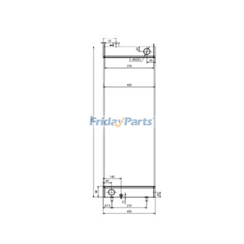 Water Tank Radiator for Doosan Excavator DH500-7 New