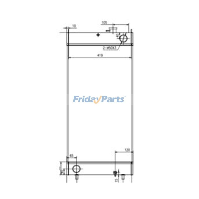 Water Tank Radiator for Doosan Excavator DX170W-5