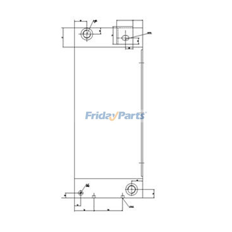 Water Tank Radiator for Hitachi Excavator FH90