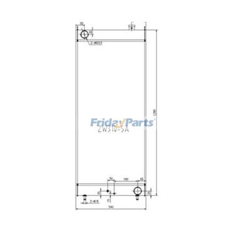 Zw40 Radiator Water Tank Radiator for Hitachi Wheel Loader ZW310-5A