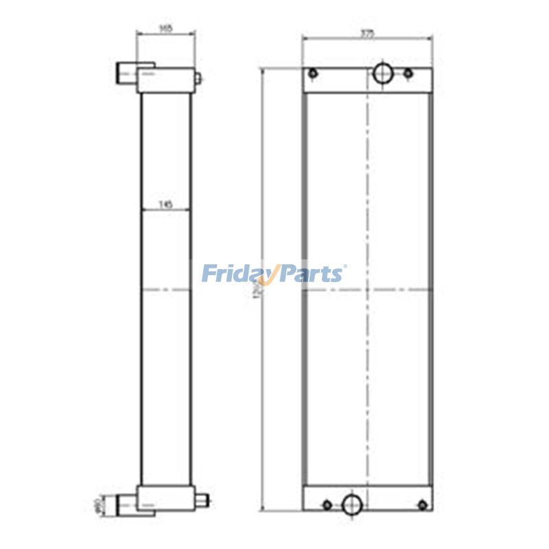 Water Tank Radiator for Hyundai Excavator R520-9