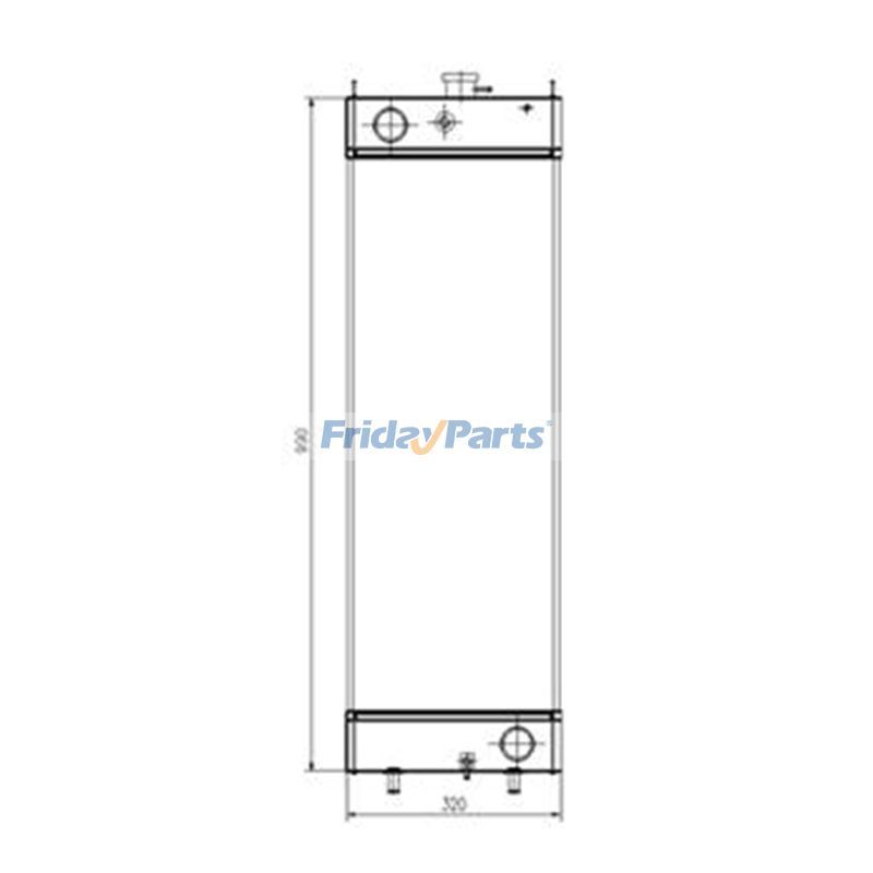 Water Tank Radiator for Kobelco Excavator SK200-10
