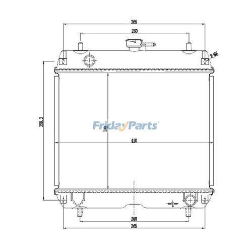 Water Tank Radiator for Kubota Engine D905 D1105