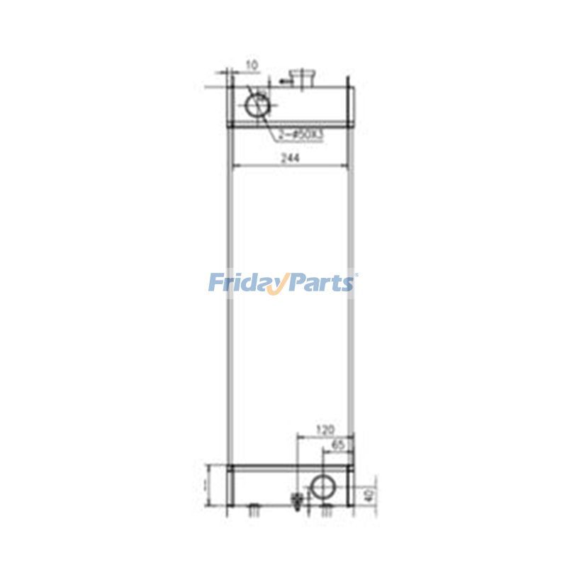 Water Tank Radiator K1009271B for Doosan Excavator DX140W DX180LC