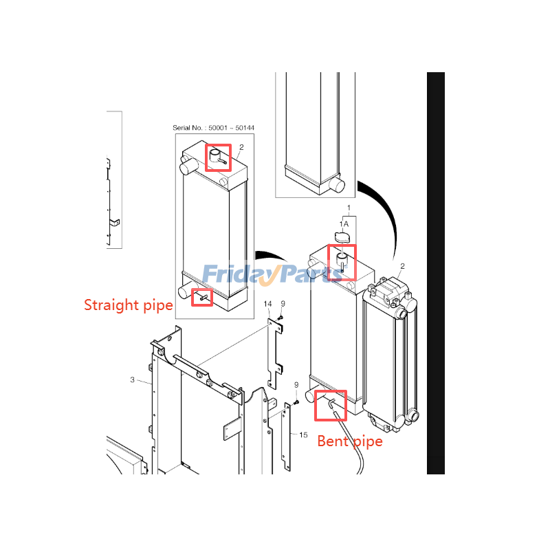 Wassertank Kühler Daewoofür Bagger