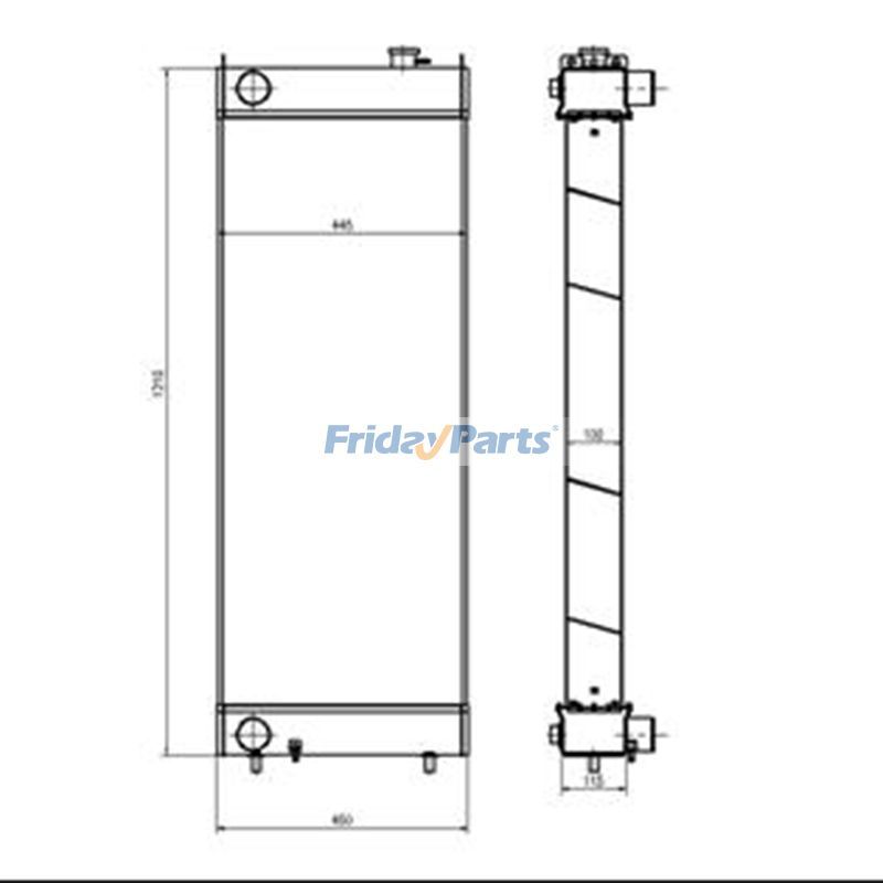 Water Tank Radiator LN003410 for Sumitomo Excavator SH450-3 SH450-5 SH460HD-5