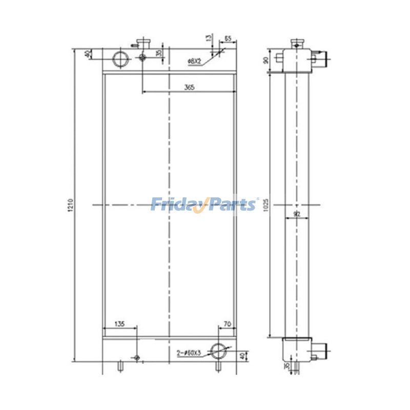 Water Tank Radiator for Excavator