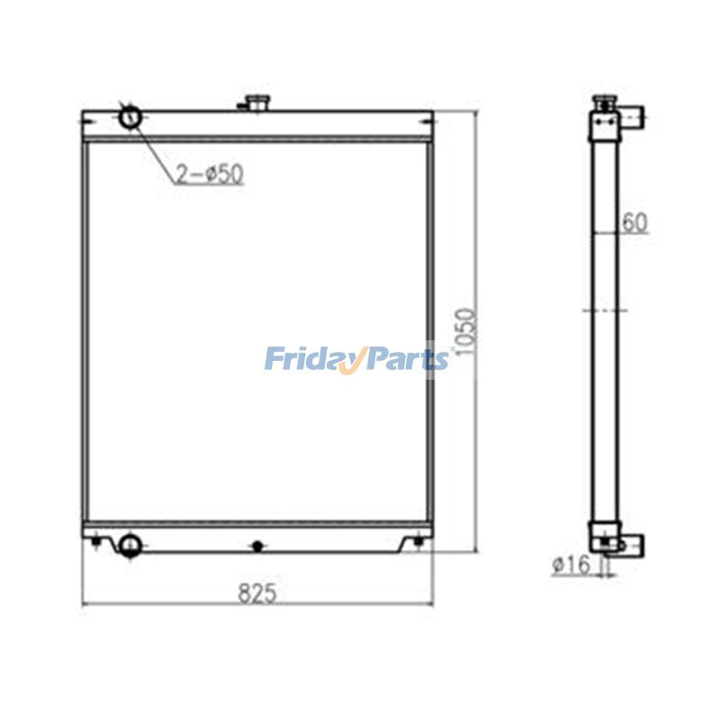 Water Tank Radiator YA00012059 for Hitachi Excavator ZAX360