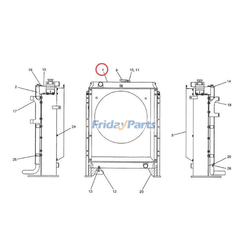 Water Tank Radiator for Excavator