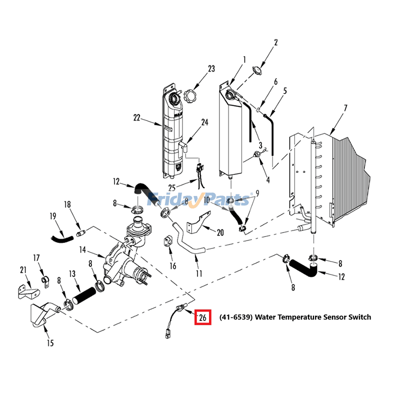 Sensor de temperatura del agua 41-6539 para motores Thermo King 374 395 482 486 Refrigeración para transporte Serie SB TS KD MD RD SL para Refrigeración de transporte Para Thermo King FridayParts