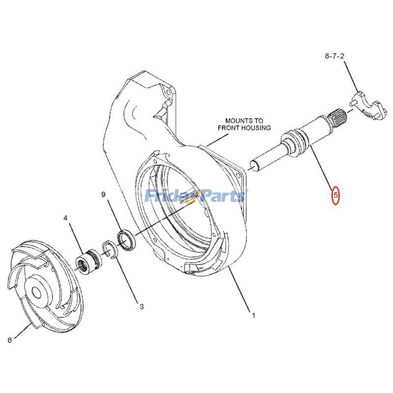Water Pump Shaft for Dozer,Engine,Excavator,Loader,Off-Road Truck,Tractor,Other Construction Equipment