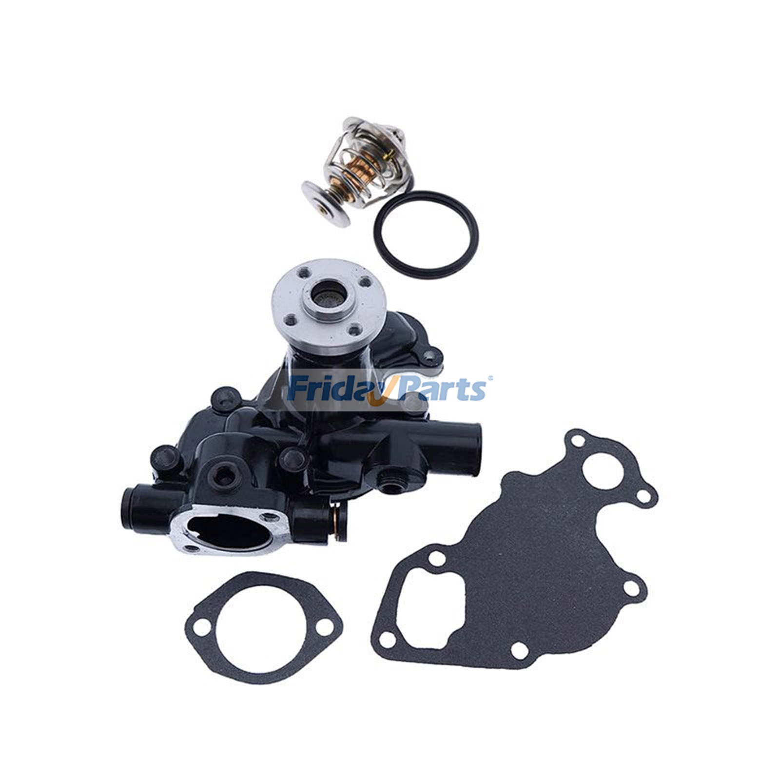 Pompe à eau avec joint et thermostat YM119810-42001 YM129155-49801 pour moteurs Komatsu 3D75-2, 3D78AE-3C, 3D80-1, 3D82AE-3E, 3D82E-3B et pelles hydrauliques PC20R-8 et PC27R-8