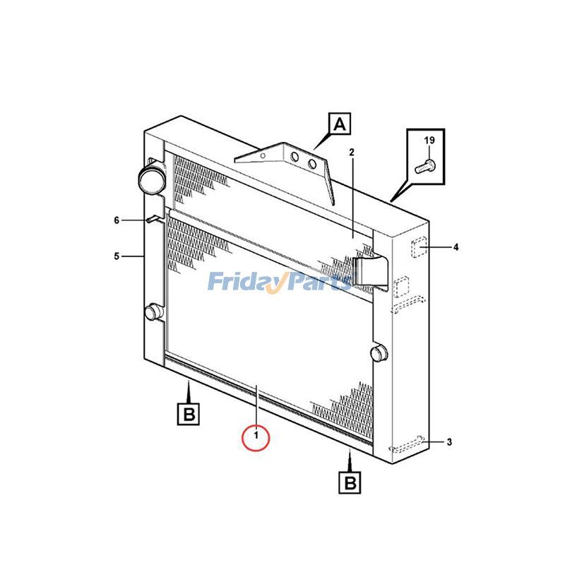 Water Radiator VOE11110637 for Volvo Loader L220E L150E L180E L150F