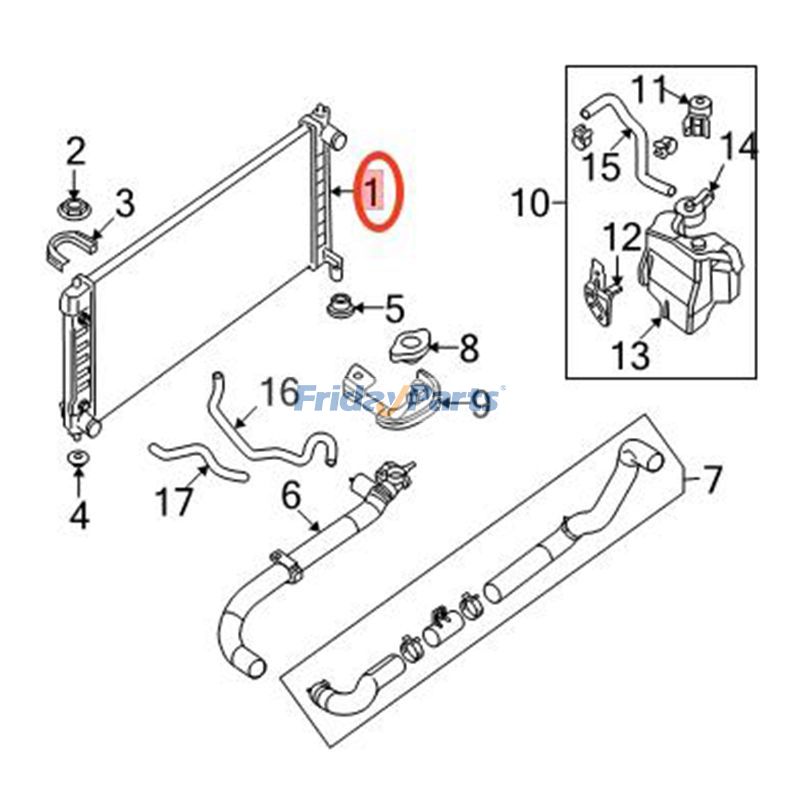 Water Tank Radiator for Vehicle