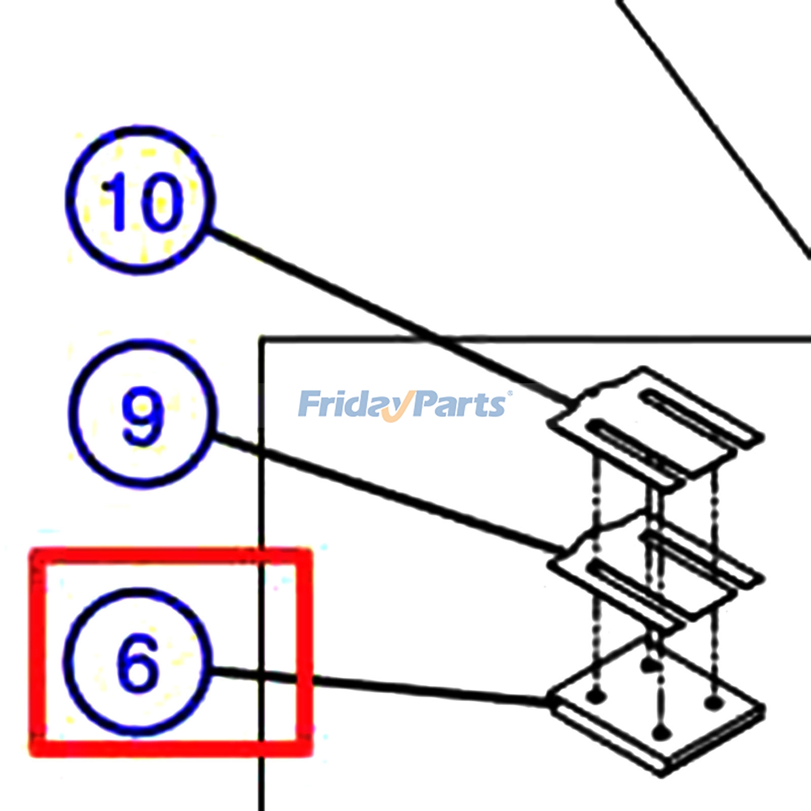 Almohadilla de desgaste 148827 para plataforma elevadora articulada Skyjack SJ51AJ SJ46AJ Para Skyjack