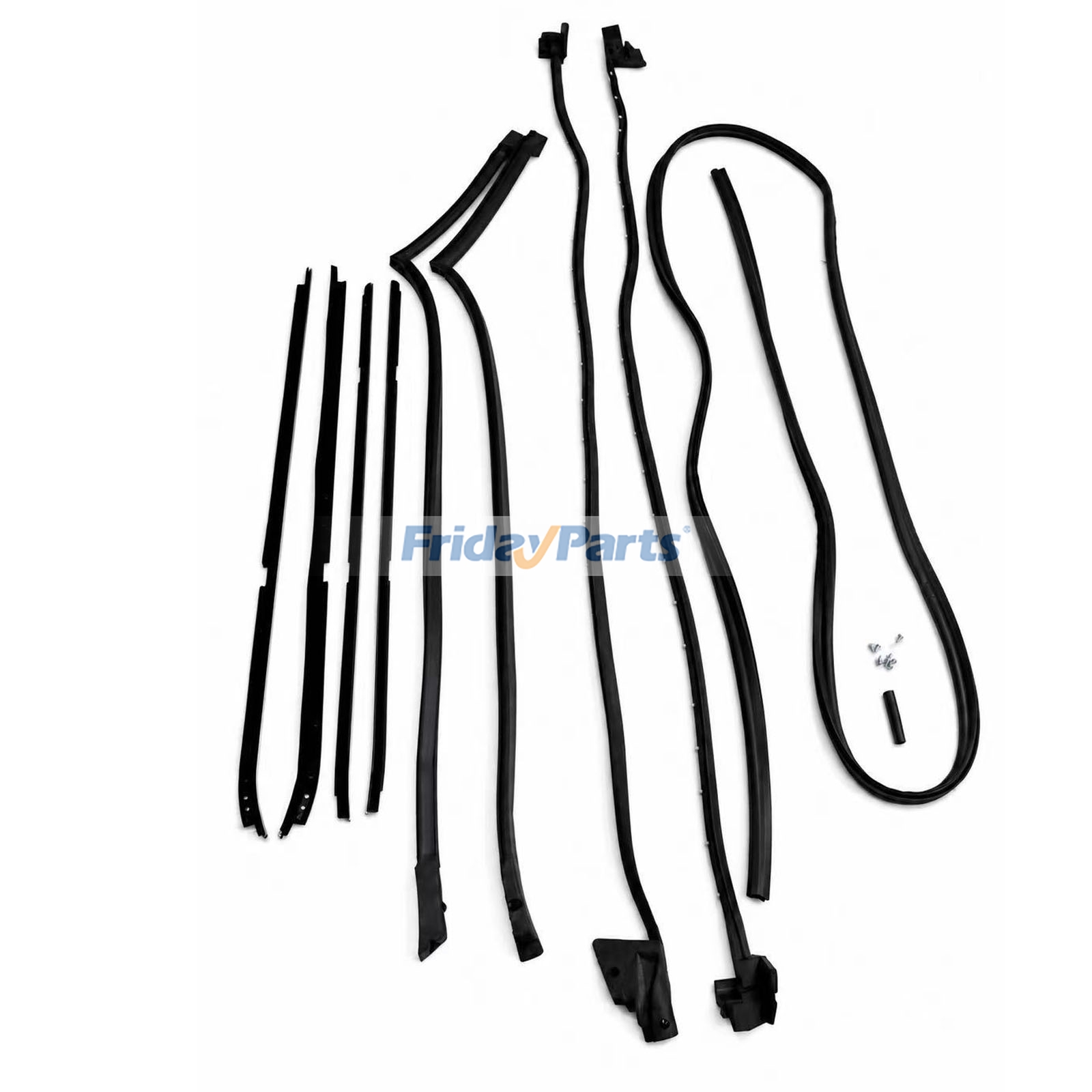 9Pcs Weatherstripping Seal Kit Wide Chrome for 81-88 Cutlass RWD G-Body for Vehicle