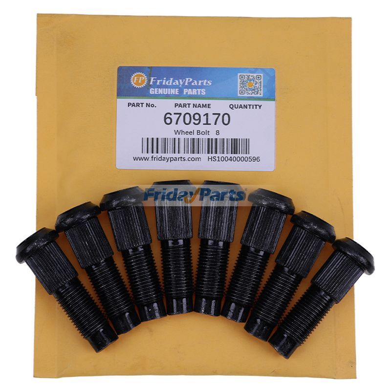 8pcs Wheel Bolt Set 6709170 for All Bobcat Wheel Loader and Skid Steer Loader Wheels