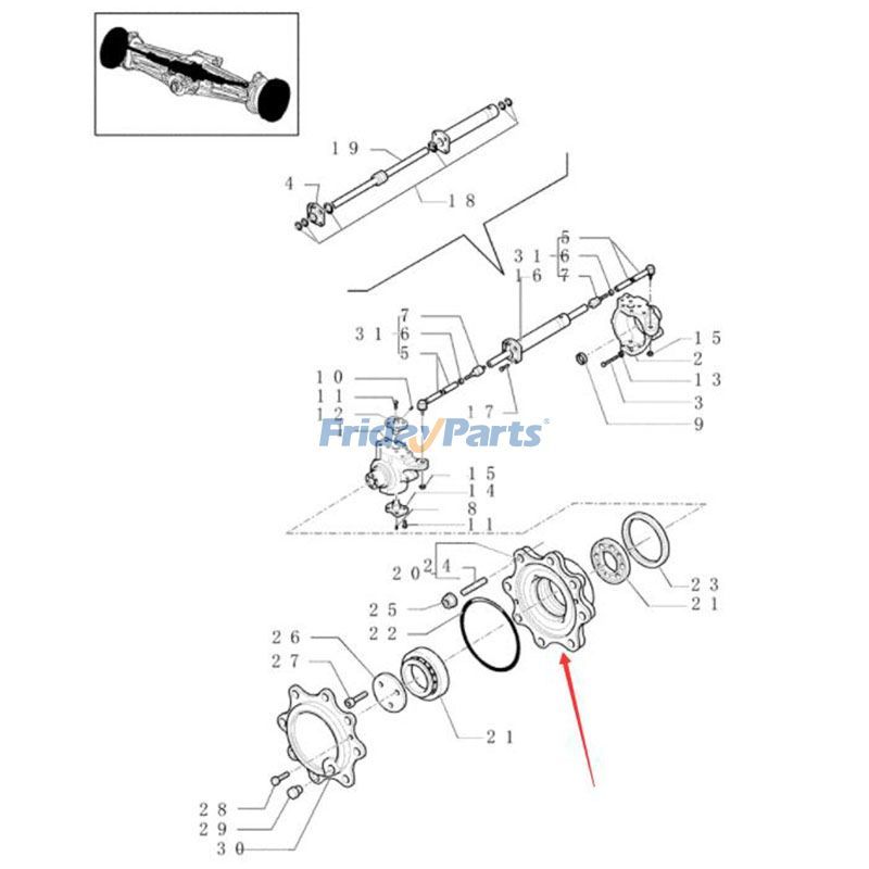 Wheel Hub Kit Backhoe for Loader