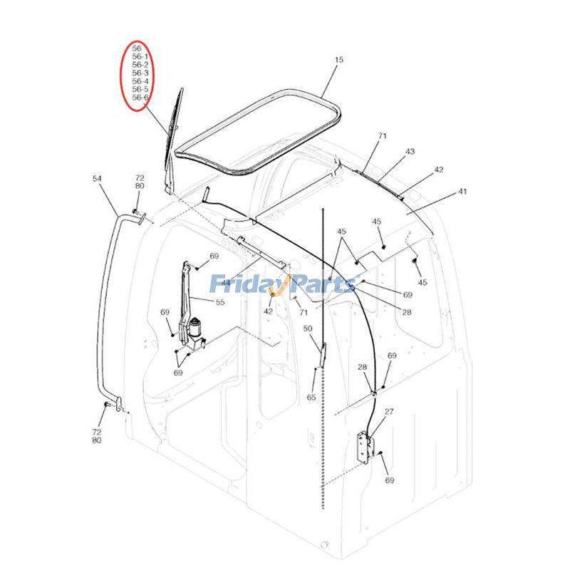 FridayPartsのフロントガラスワイパーアームワイパーブレード