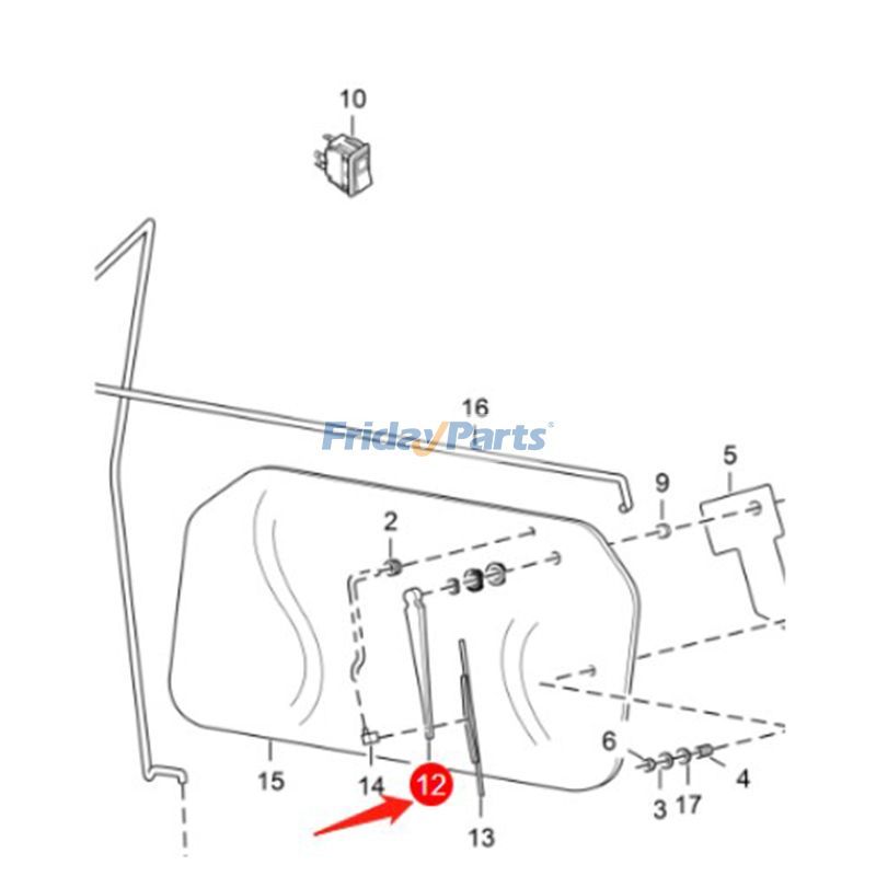 ローダー ワイパーアーム T110 T190 T300