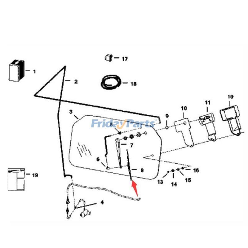 Rear Wiper Blade for Loader