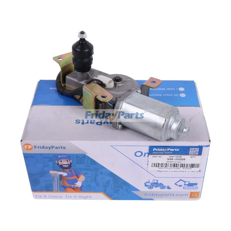 Motor de limpiaparabrisas 538-00009 para excavadoras Doosan Solar 130LC-V 150LC-V 220LC-V 250LC-V 330LC-V 340LC-V