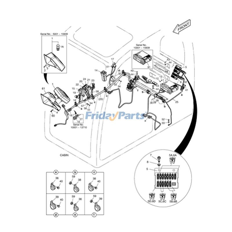 Mazo de cables 310207-00417B 310207-00417C 310207-03191A para excavadora Doosan Daewoo DX220AF DX220A DX225LCA DX300LCA DX340LCA Para DAEWOO,Para DOOSAN
