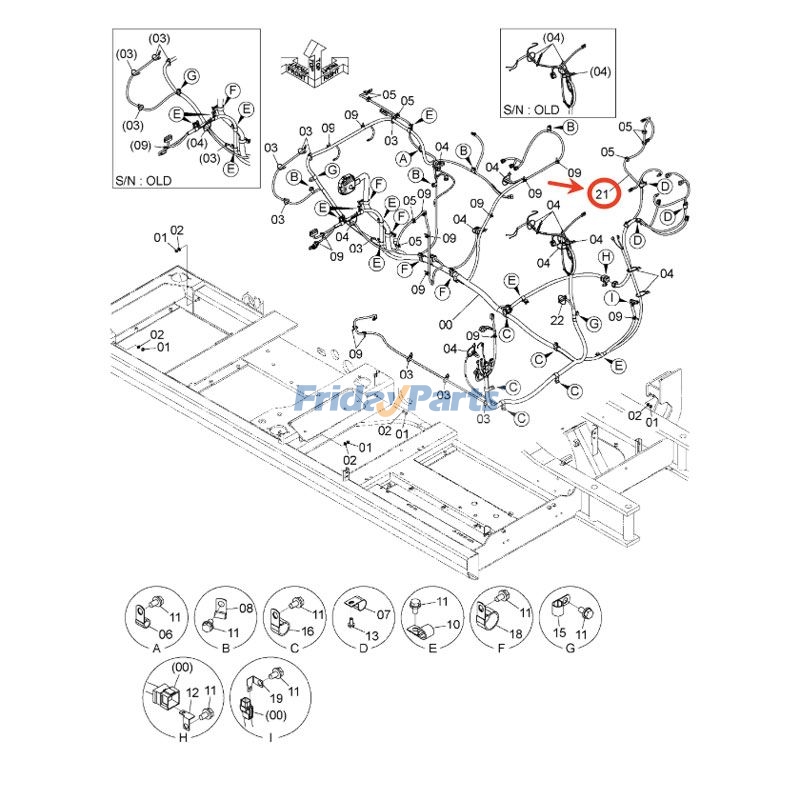 Wire Harness for Excavator