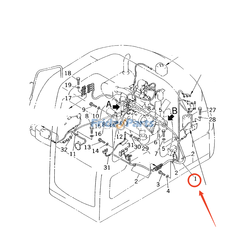 Mazo de cables 201-06-71132 para excavadora Komatsu PC60-7 PC60-7-B PC60-7E PC60-7E-B PC60-7S PC60-7S-B PC70-7 PC70-7-B PC70-7E PC70-7E-B Para KOMATSU