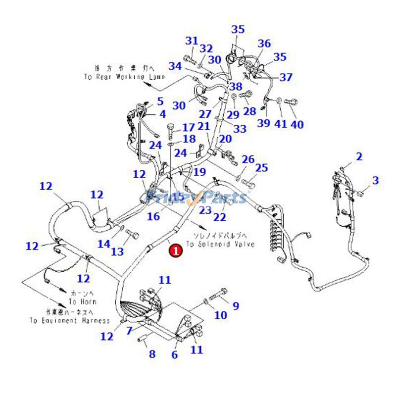 Arnés de cableado 203-06-71711 203-06-71712 para excavadora Komatsu PC130-7 PC130F-7 Para KOMATSU