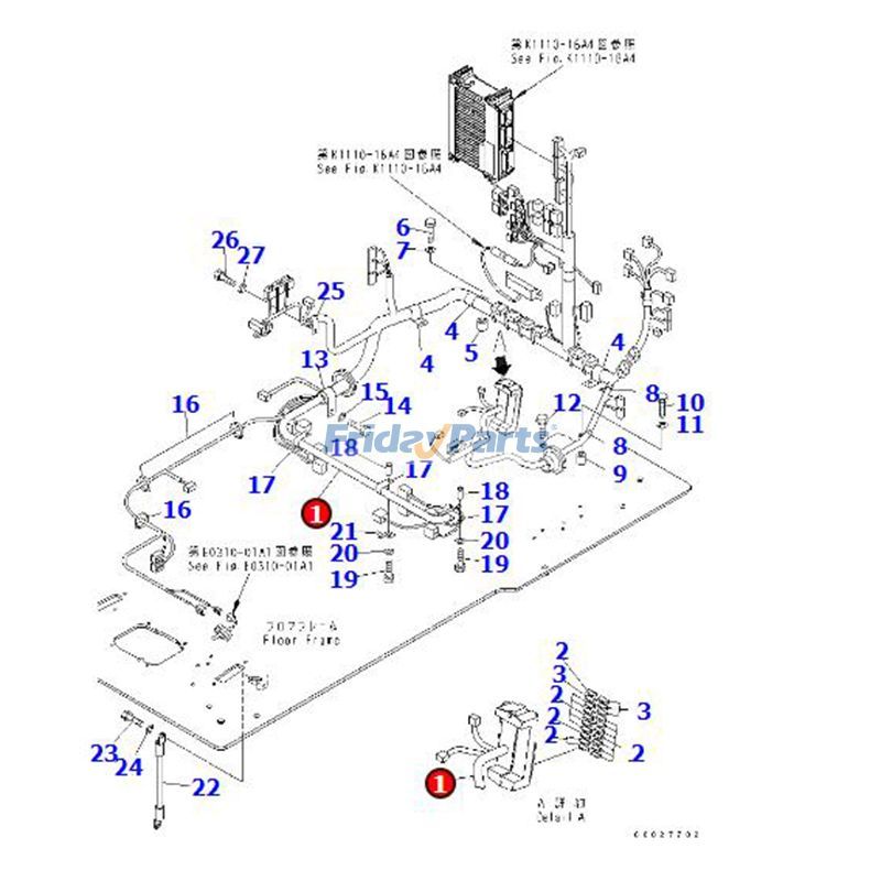 Arnés de cableado 203-06-71731 203-06-717310 para excavadora Komatsu PC130-7 PC130F-7 Para KOMATSU